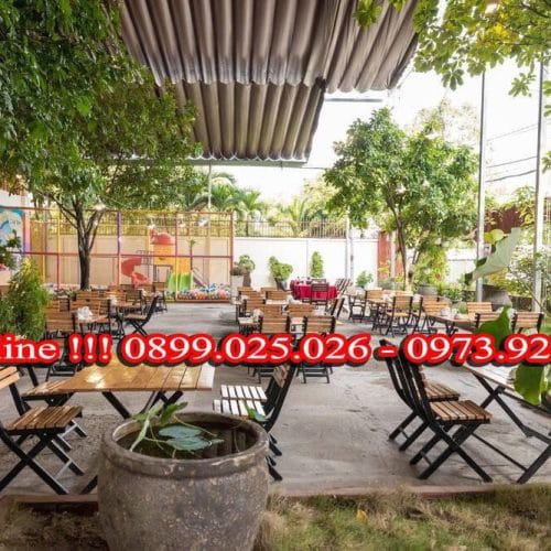 mái che xếp quán nhậu