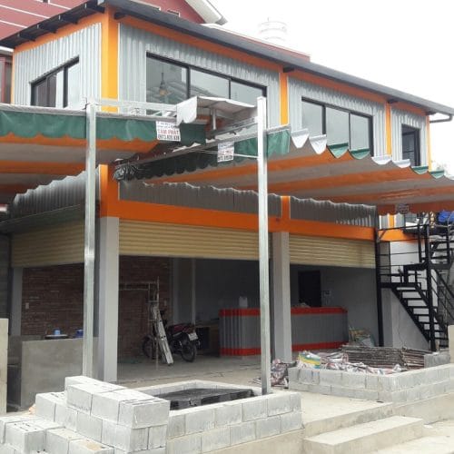 lắp đặt mái xếp