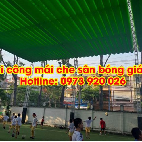 Mái che xếp sân bóng