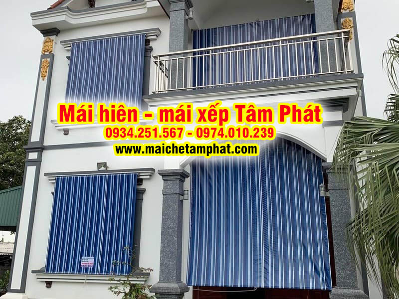 bạt cuốn ngoài trời che nắng mưa cho hiên nhà, cửa sổ, cửa gỗ