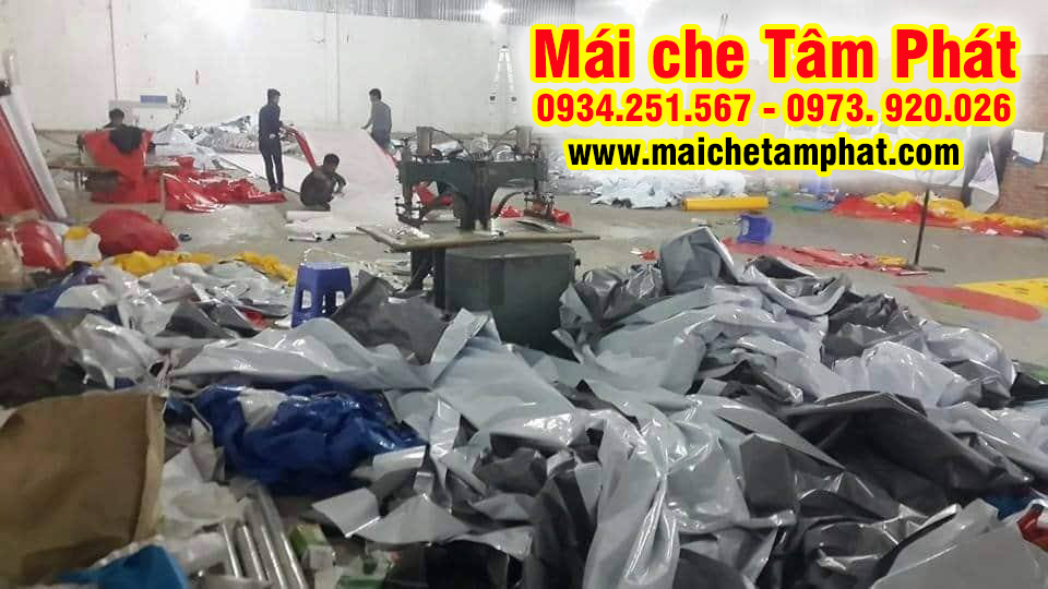 Xưởng gia công may bạt xếp sân Pickleball theo yêu cầu giá rẻ của mái che Tâm Phát