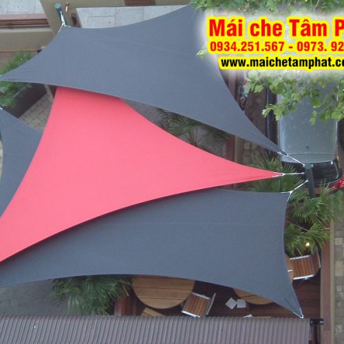 Mái bạt căng che nắng mưa ngoài trời