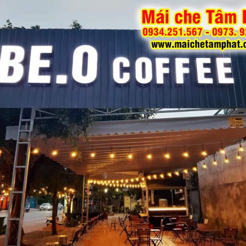 Mái che bạt xếp, mái hiên quán cafe đẹp