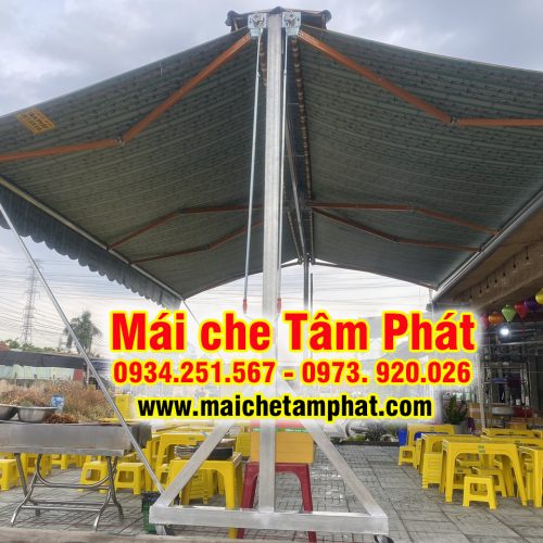 Mái che lưu động, mái che 2 bên có bánh xe giá rẻ