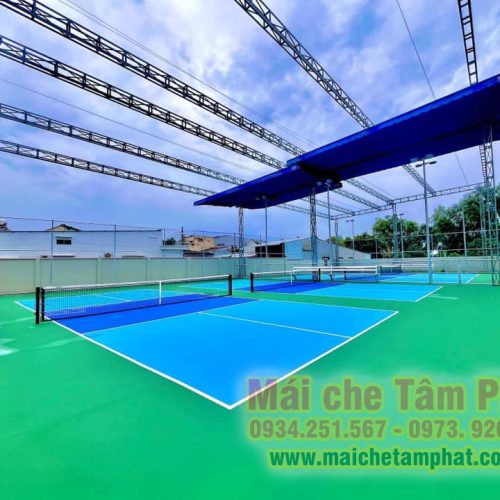 Mái che sân pickleball, sân cầu lông, sân Tennis