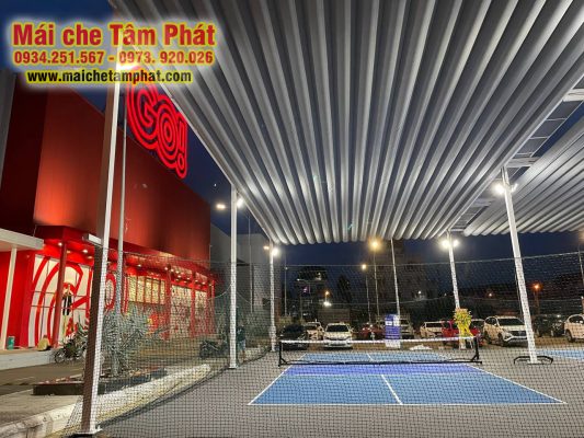 Dịch vụ thi công mái che Sân Pickleball, sân tennis chất lượng, uy tín