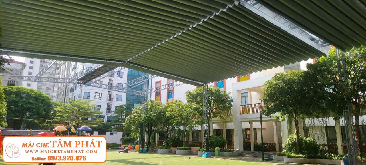 Mái che di động sân pickleball