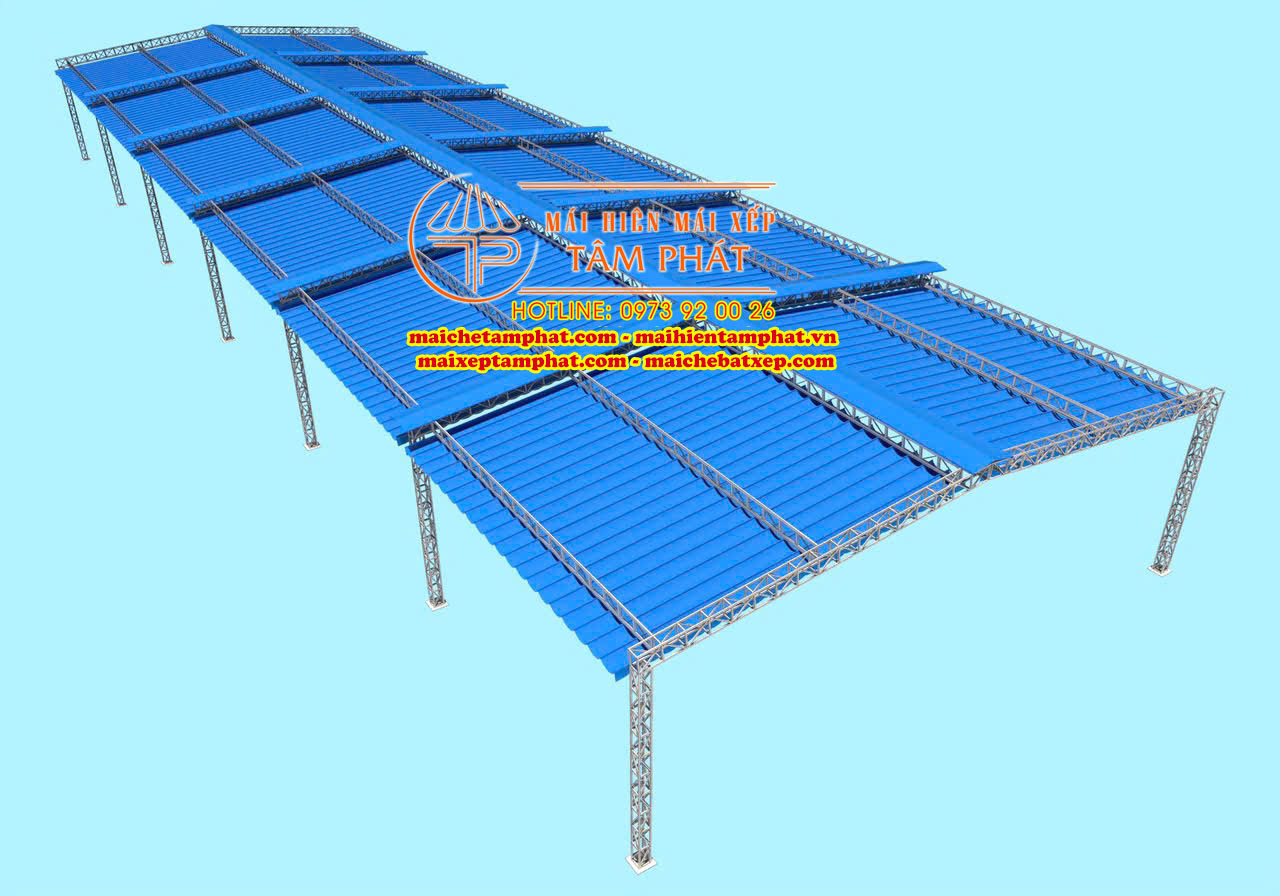 Cấu Tạo Chi Tiết Của Mái Che Bạt Xếp Sân Pickleball
