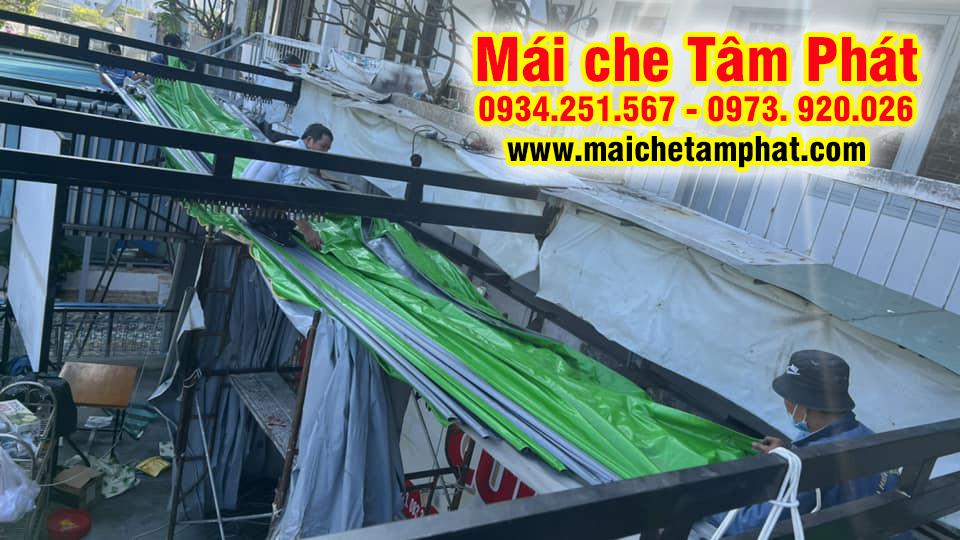 Dịch vụ Sửa bạt, thay bạt mái hiên mái xếp giá rẻ ở Biên Hòa