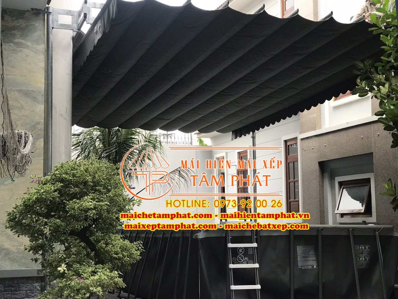 Làm mái hiên mái xếp mái che ở Bình Dương