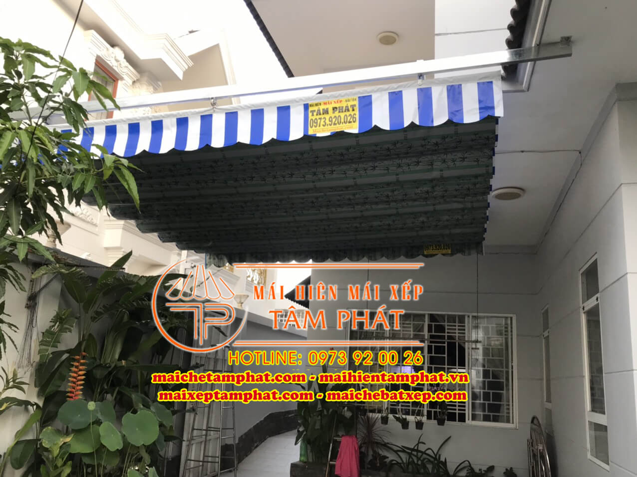 Lắp đặt mái che hiên nhà bằng bạt tốt, bền đẹp, giá rẻ