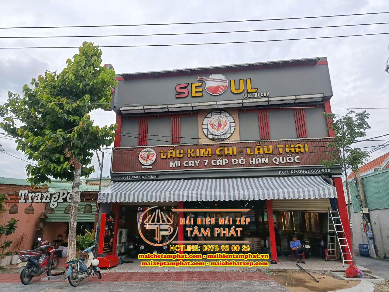 mái hiên di động Biên Hòa sử dụng Bạt Korea (Hàn Quốc)