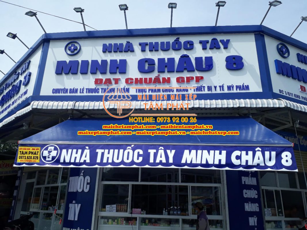 làm mái hiên di động quay tay giá rẻ